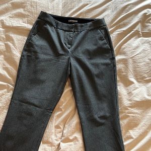 Dark, gray work slacks